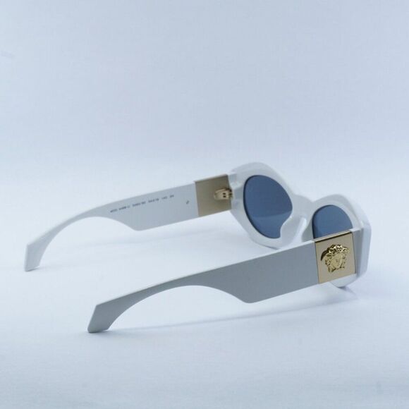 NEW VERSACE VE4466U 546280 WHITE/DARK BLUE SUNGLASSES